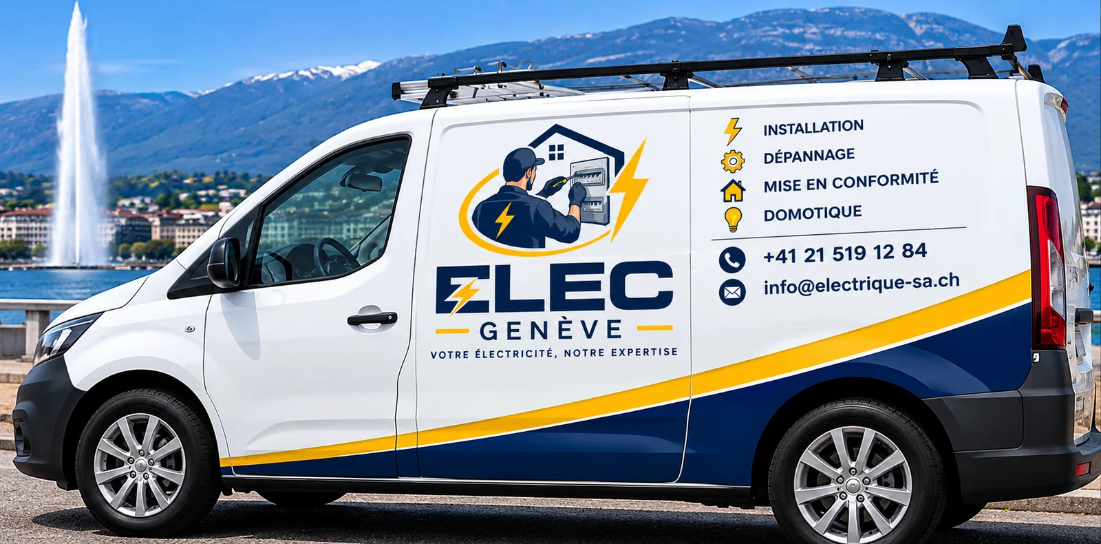 Véhicule d'intervention ELECTRIQUE-SA à Genève
